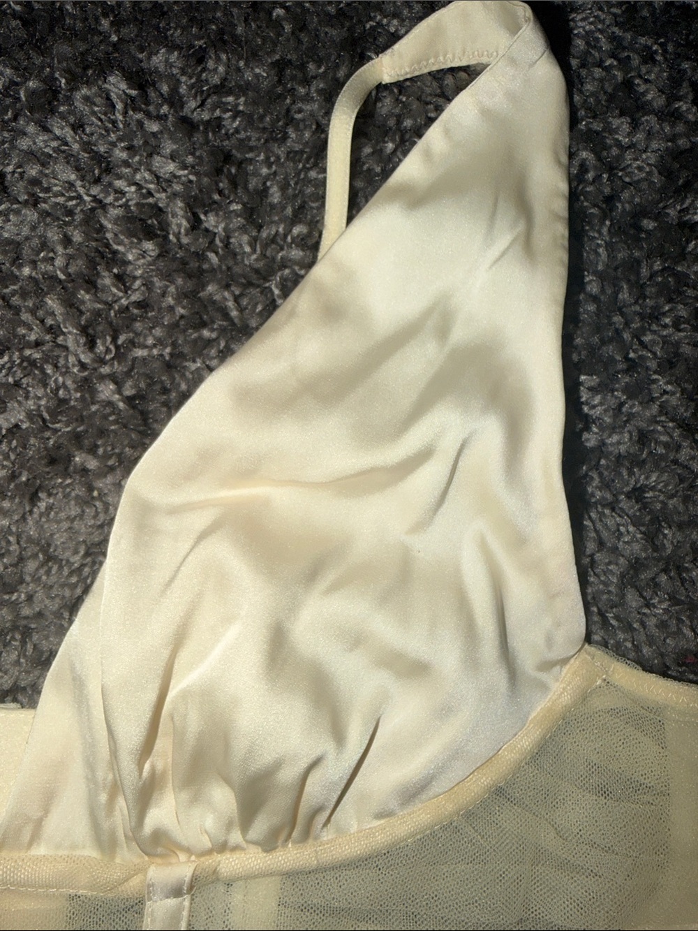 Zara White Cream Mesh Corset Crop Top - Picture 6 of 9